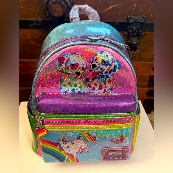 Loungefly Lisa Frank Color Block Mini Backpack - NWT - Picture 1 of 7